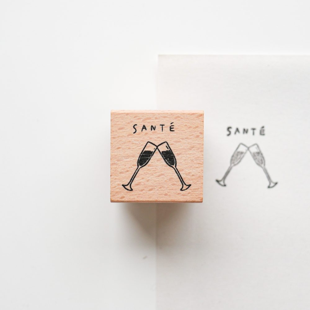 sante 乾杯 ワイングラス シャンパングラス スタンプ 200095